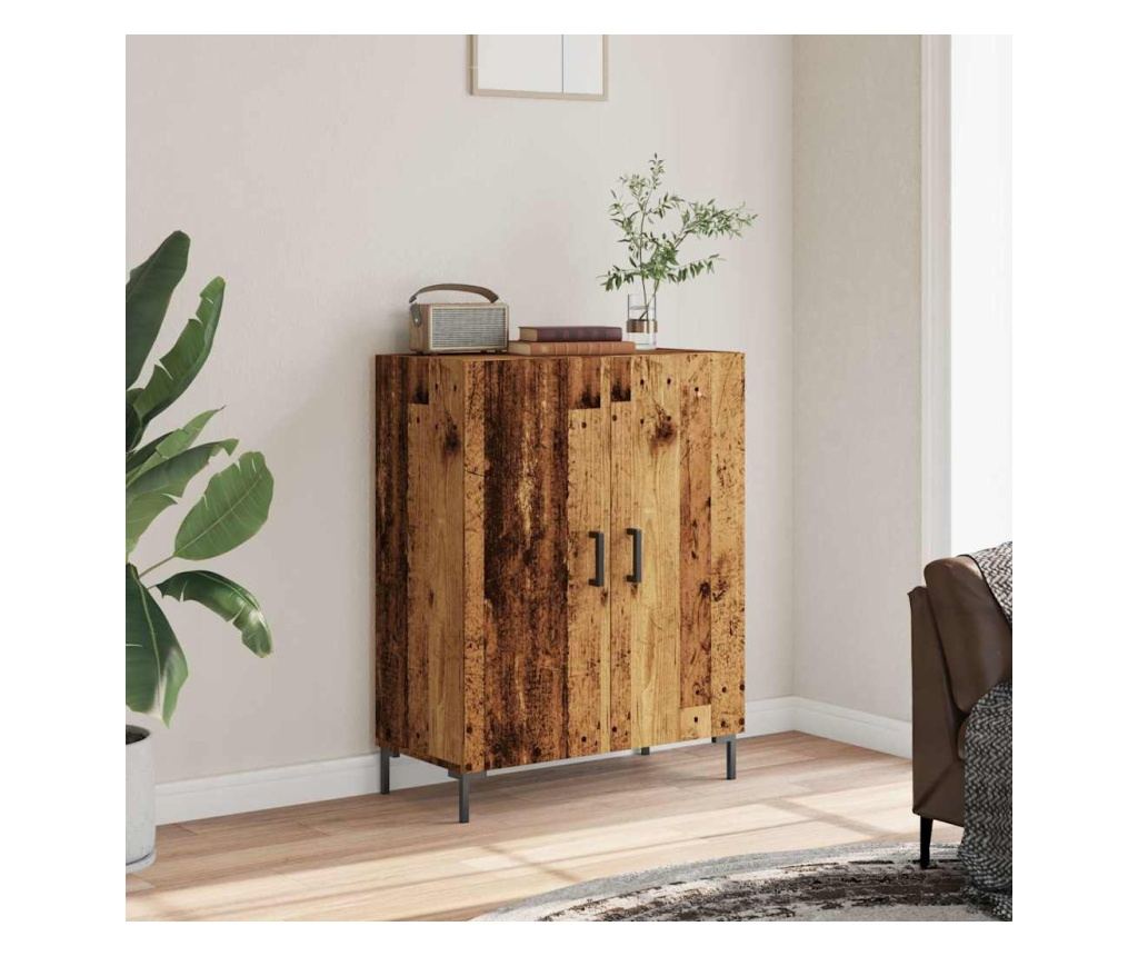 Шкаф за хранене Old Wood 69,5x34x90 cm Инженерна дървесина - 4