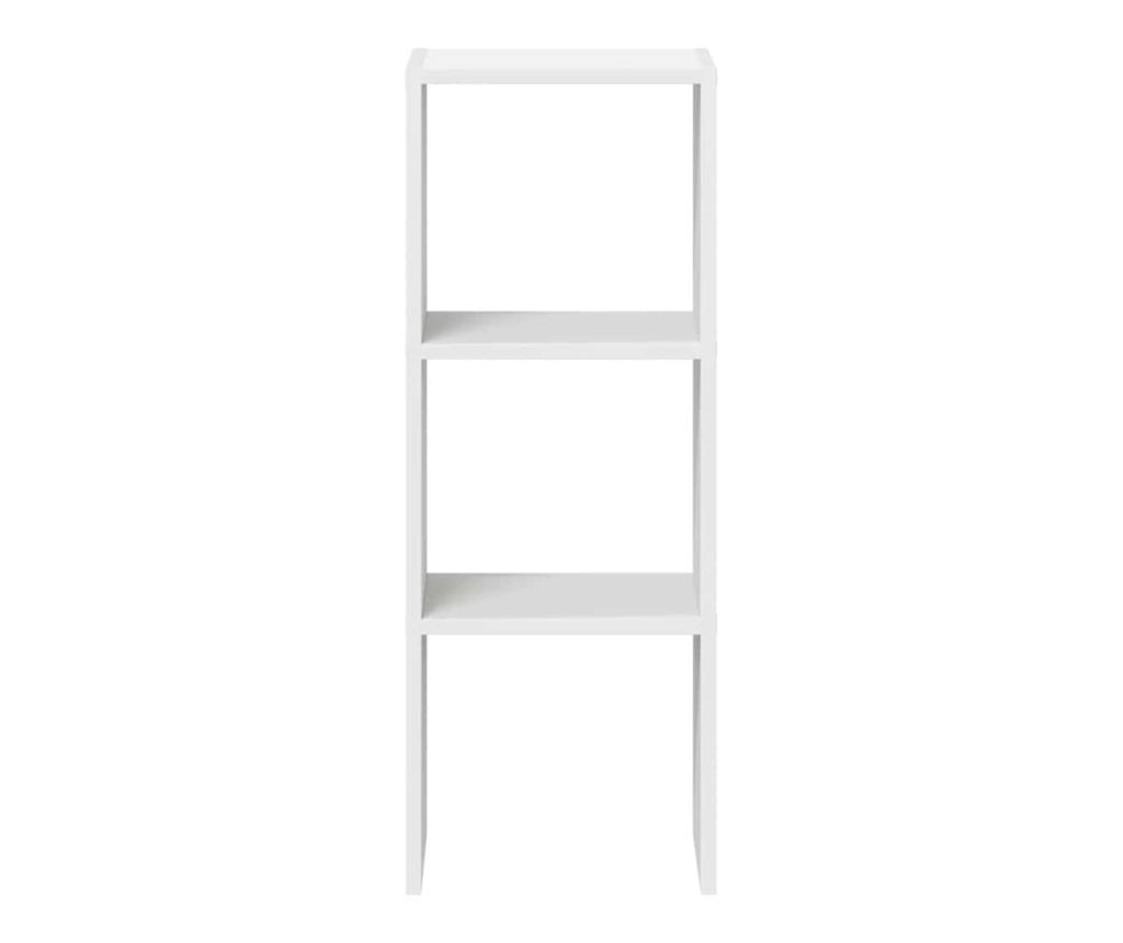 Стелаж за книги с възможност за подреждане в бяло 30x30x80 cm - 4