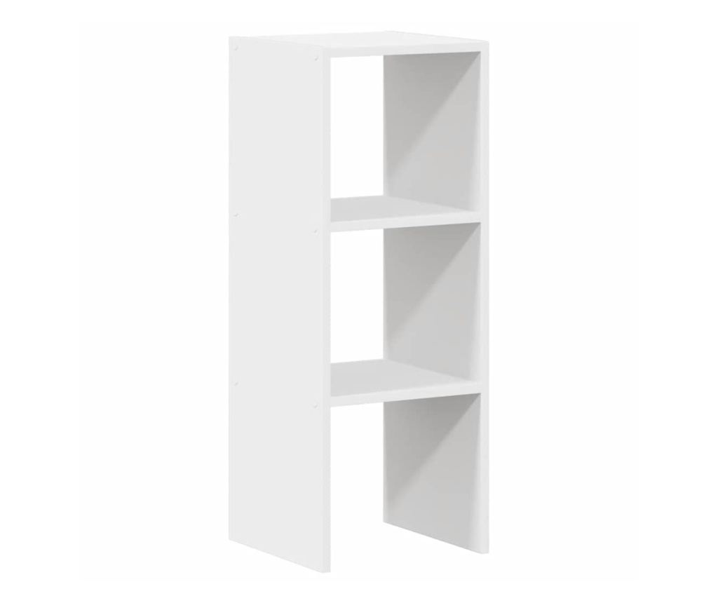 Стелаж за книги с възможност за подреждане в бяло 30x30x80 cm - 6