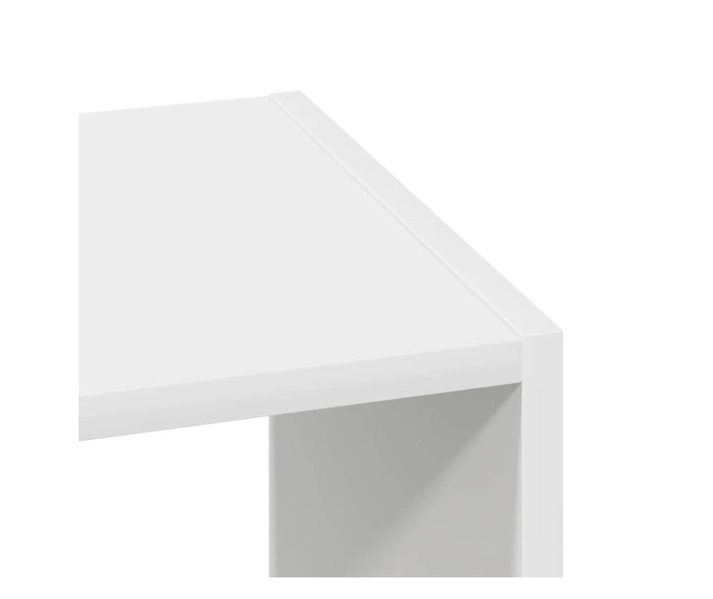 Стелаж за книги с възможност за подреждане в бяло 30x30x80 cm - 7