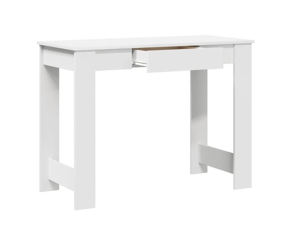 Бюрото в бяло 100x45x75 cm от иглолистно дърво - 5