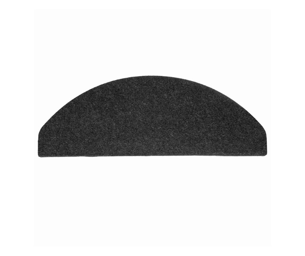 Самозалепващи стелки за стъпала, 20 бр, черни, 65x22,5x3,5 см - 6