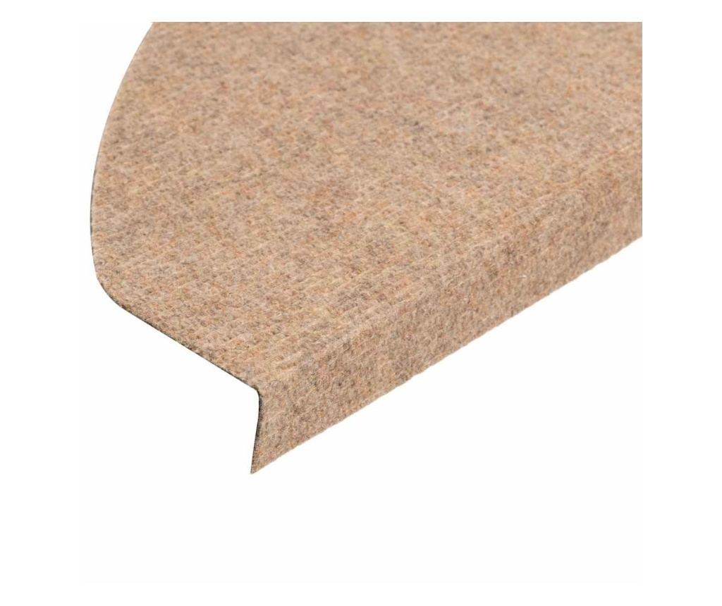 Самозалепващи стелки за стъпала, 30 бр, бежови, 65x22,5x3,5 см - 5