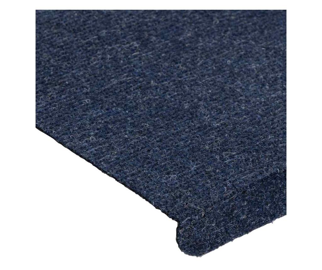 Самозалепващи стелки за стълби, 30 бр, синьо, 65x24,5x3,5 см - 7