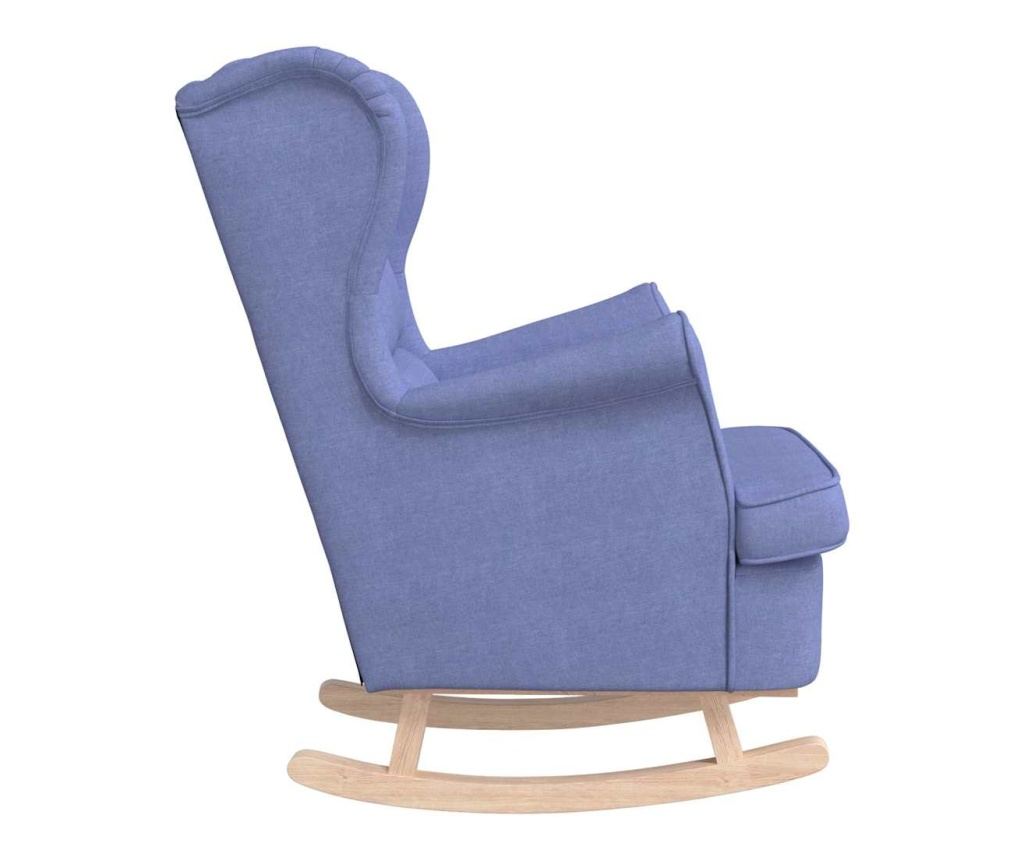 Люлеещ се стол Jeans Blue 74x90x102 cm Fabric - 5