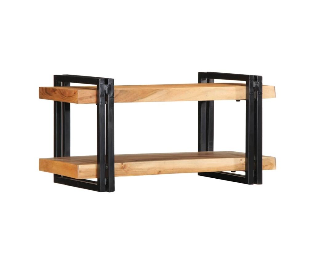 Стенен рафт 70x33x35 cm Масивна дървесина Акация - 6