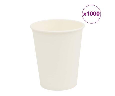 papirnate šalice za kavu 1000 kom 8 oz 200 ml bijele