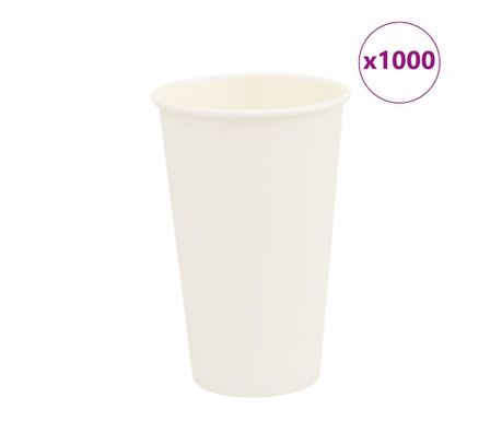 papirnate šalice za kavu 1000 kom 16 oz 400 ml bijele