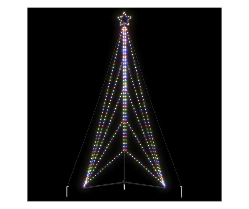 LED коледна елха 615 светодиода Цветни 404,5 см - 2