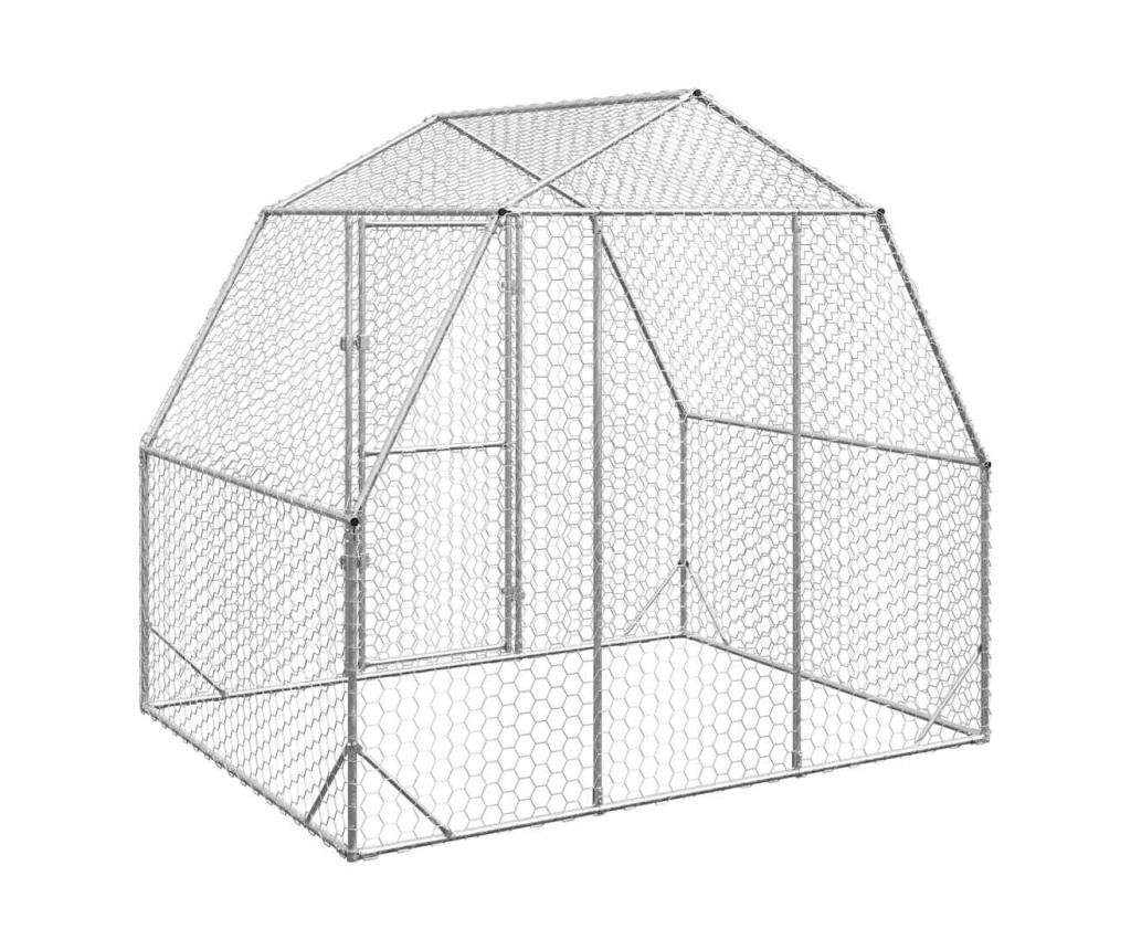 Пилешки бяг 2,5x2x2,25 м Поцинкована стомана - 5