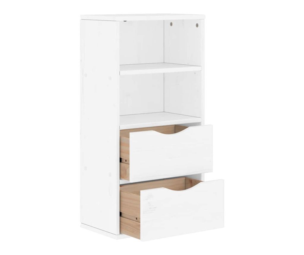 Страничен шкаф с чекмеджета ODDA White 40x24x79 cm - 5