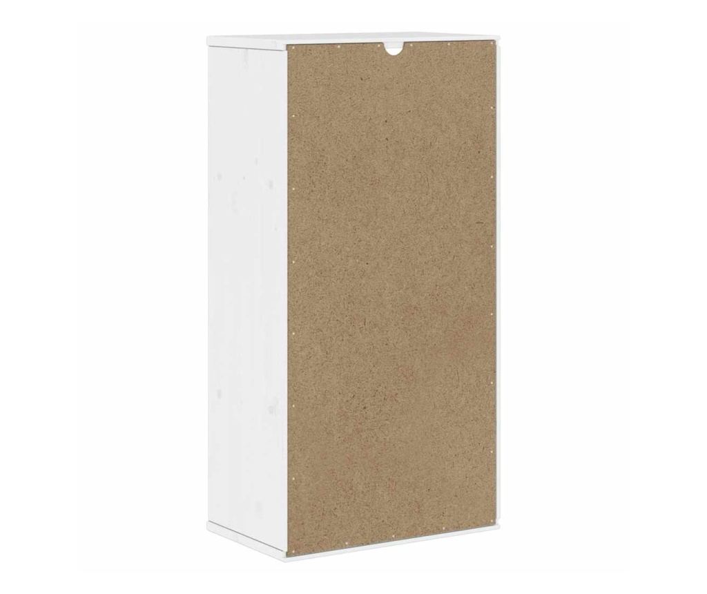 Страничен шкаф ODDA White 40x24x79 cm Масивна дървесина Бор - 8