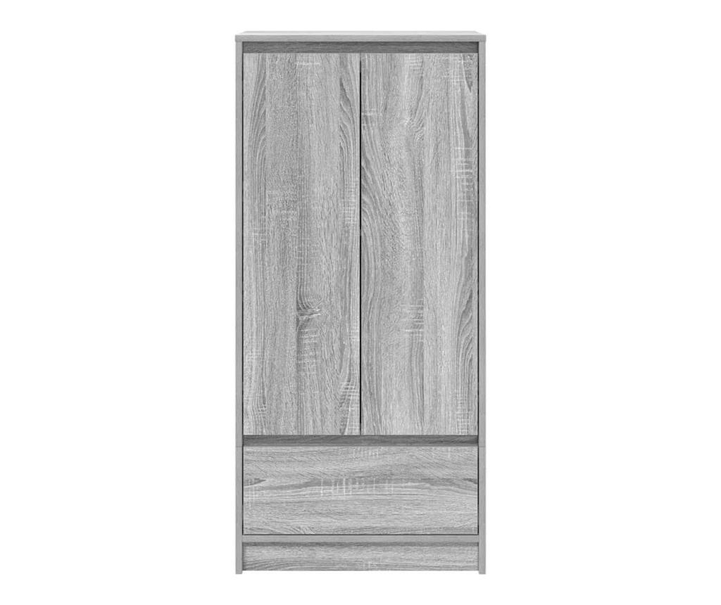 Шкаф с чекмеджета, сив сонома 55,5x34x119,5 см, инженерно дърво - 6