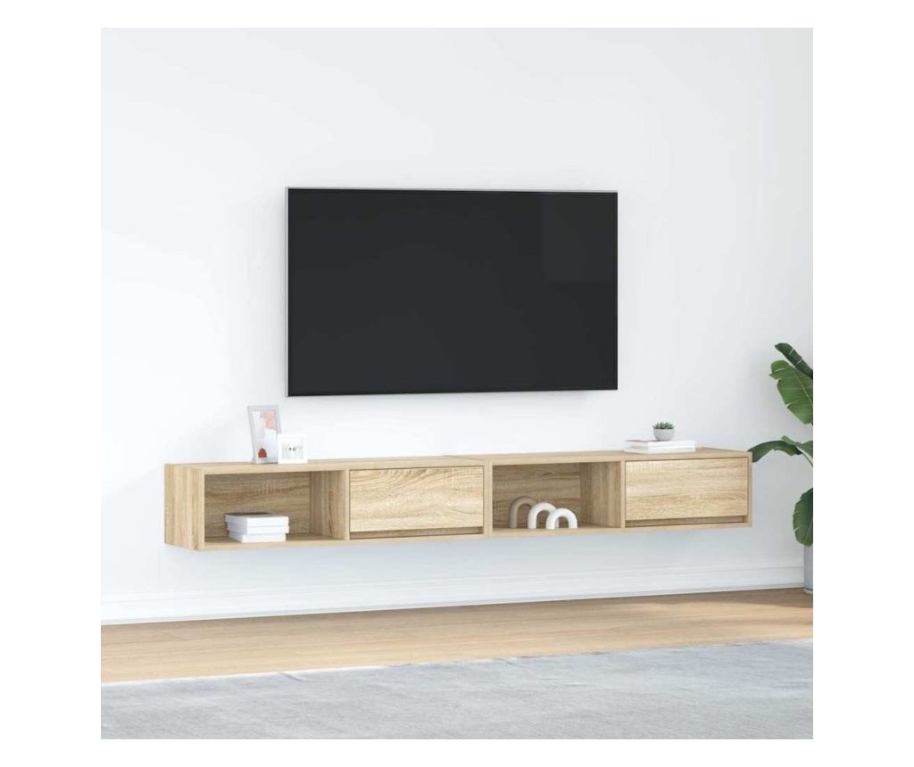 ТВ шкафове 2 бр дъб сонома 100x31x25,5 см инженерно дърво - 2