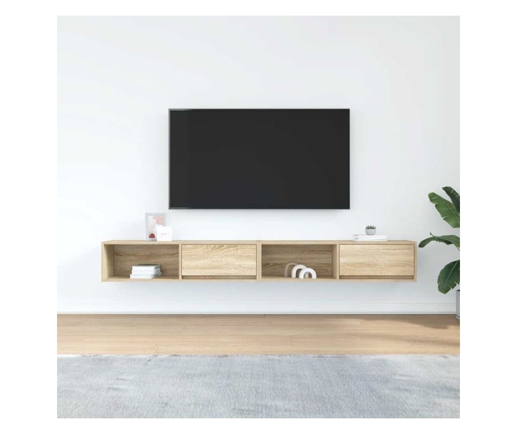 ТВ шкафове 2 бр дъб сонома 100x31x25,5 см инженерно дърво - 3