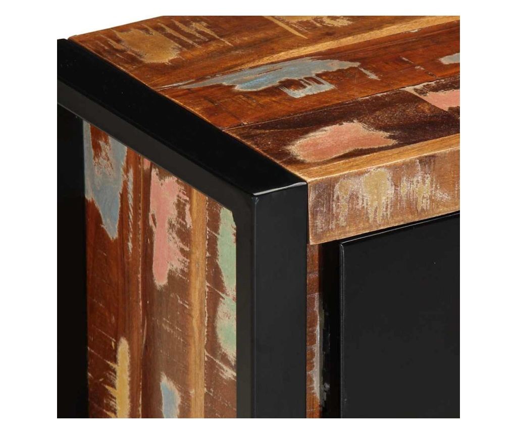 TV шкаф 100x30x40 cm Масивна дървесина Възстановена - 5
