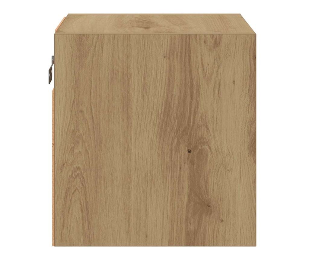 Стенен шкаф за телевизор с LED осветление Artisan Oak - 9