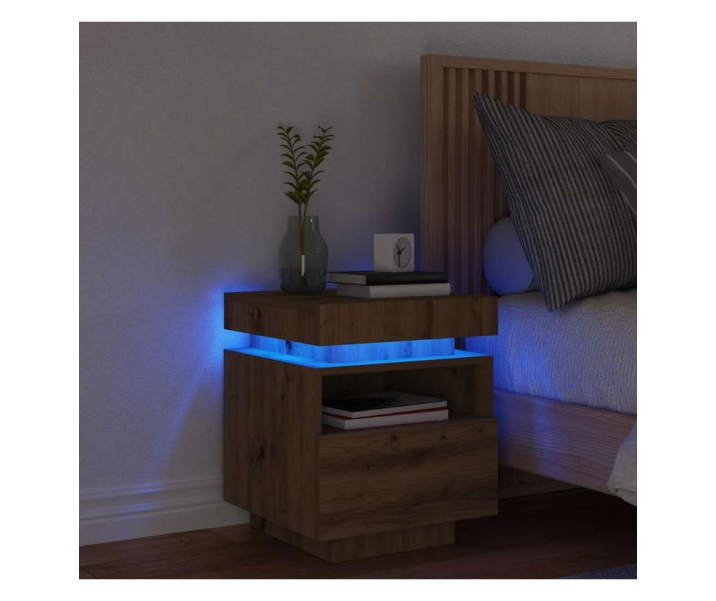 Нощен шкаф с LED осветление Artisan Oak 40x39x48,5 cm - 4