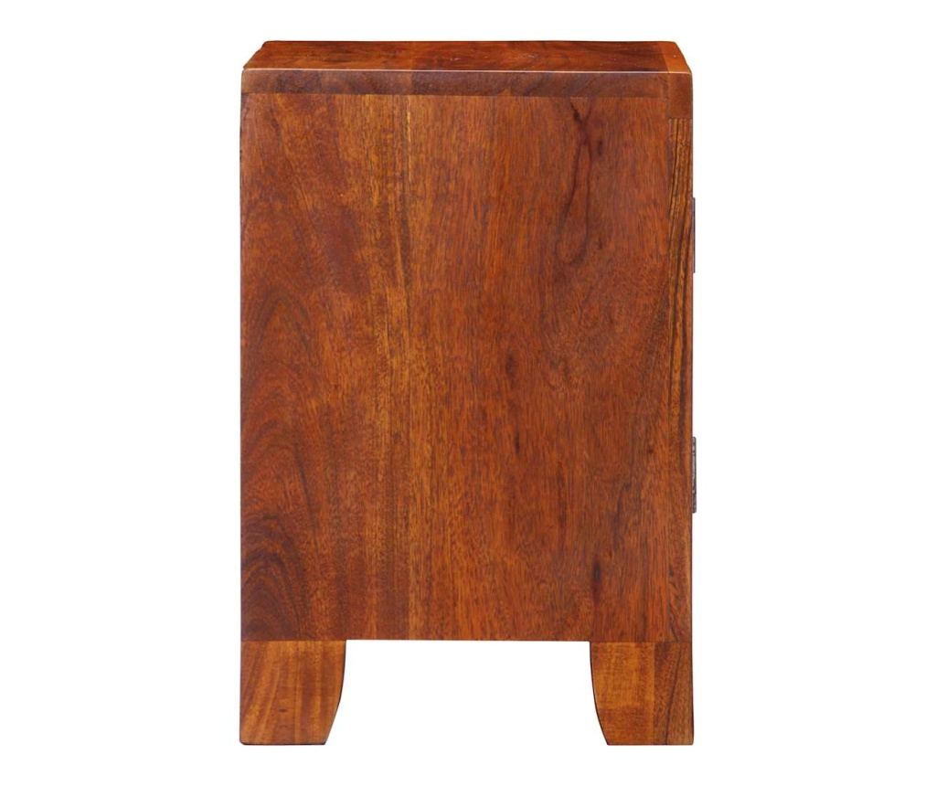Нощно шкафче 40x30x45 cm масивна дървесина акация - 3