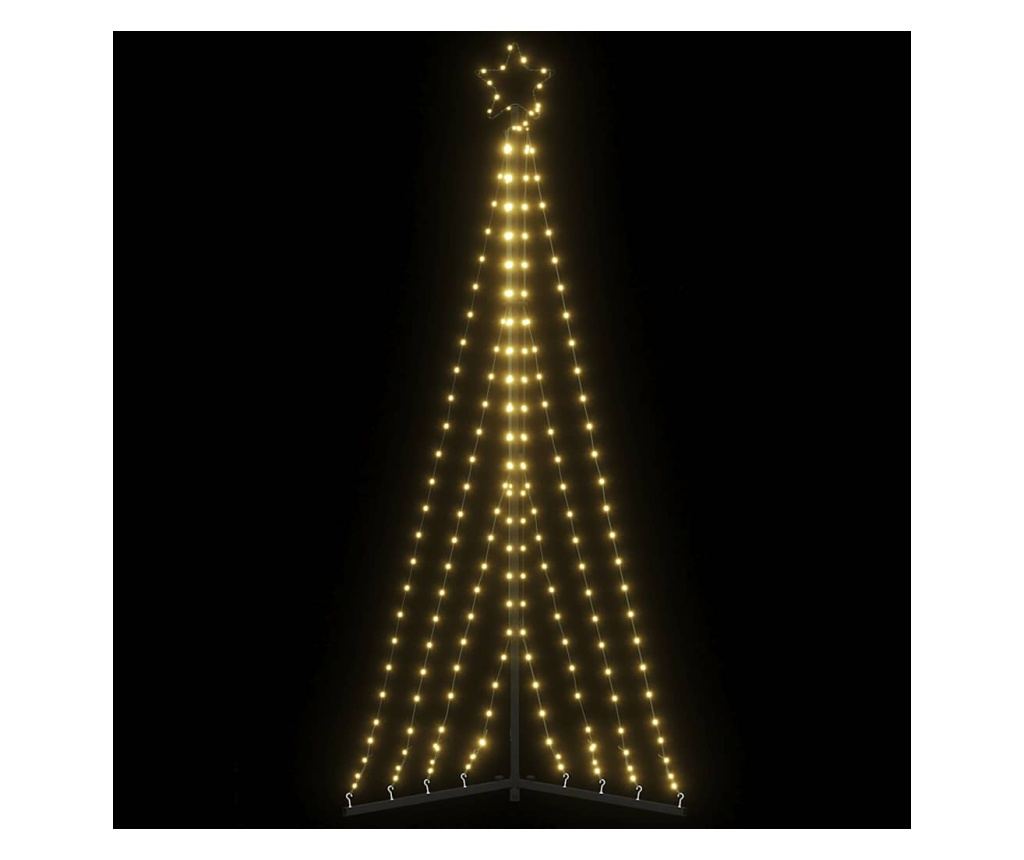 LED коледна елха 339 светодиода топло бяло 187 см - 2