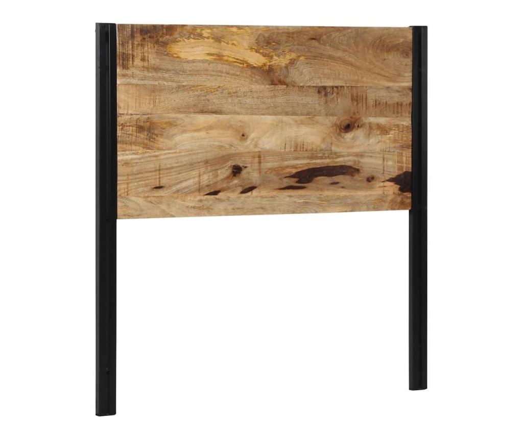 табла за глава 100 cm от масивно дърво манго и желязо - 2