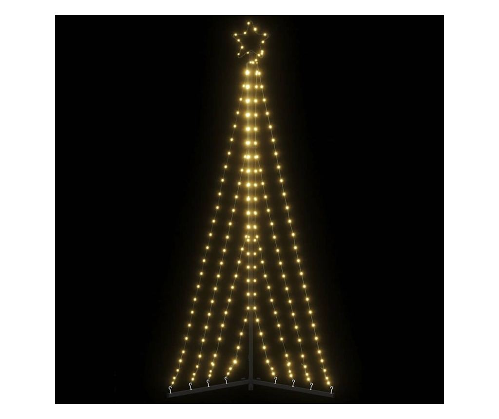 LED коледна елха 339 светодиода топло бяло 182 см - 2