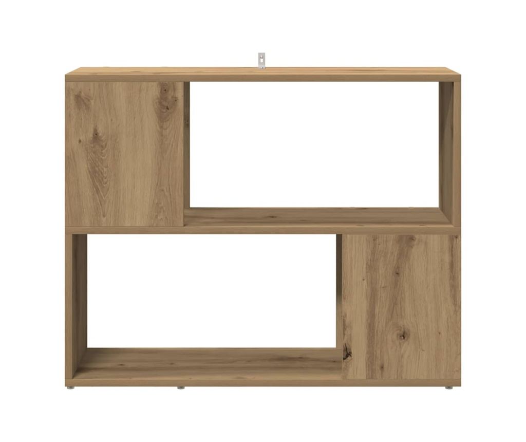 Шкаф за книги/разделител на стаи Дъб артизан 105x24x102 см - 4