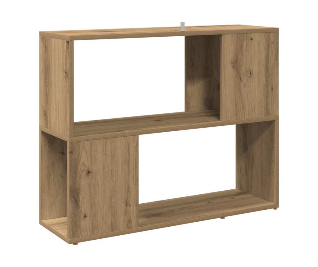 Шкаф за книги/разделител на стаи Дъб артизан 105x24x102 см - 6