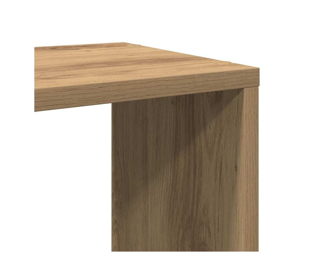 Шкаф за книги/разделител на стаи Дъб артизан 105x24x102 см - 7