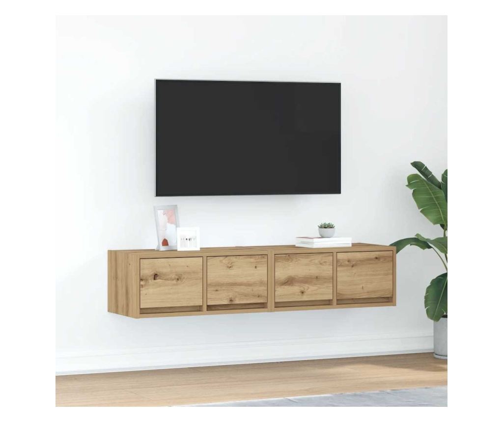 ТВ шкафове 2 бр дъб артизан 60x31x25,5 см инженерно дърво - 2