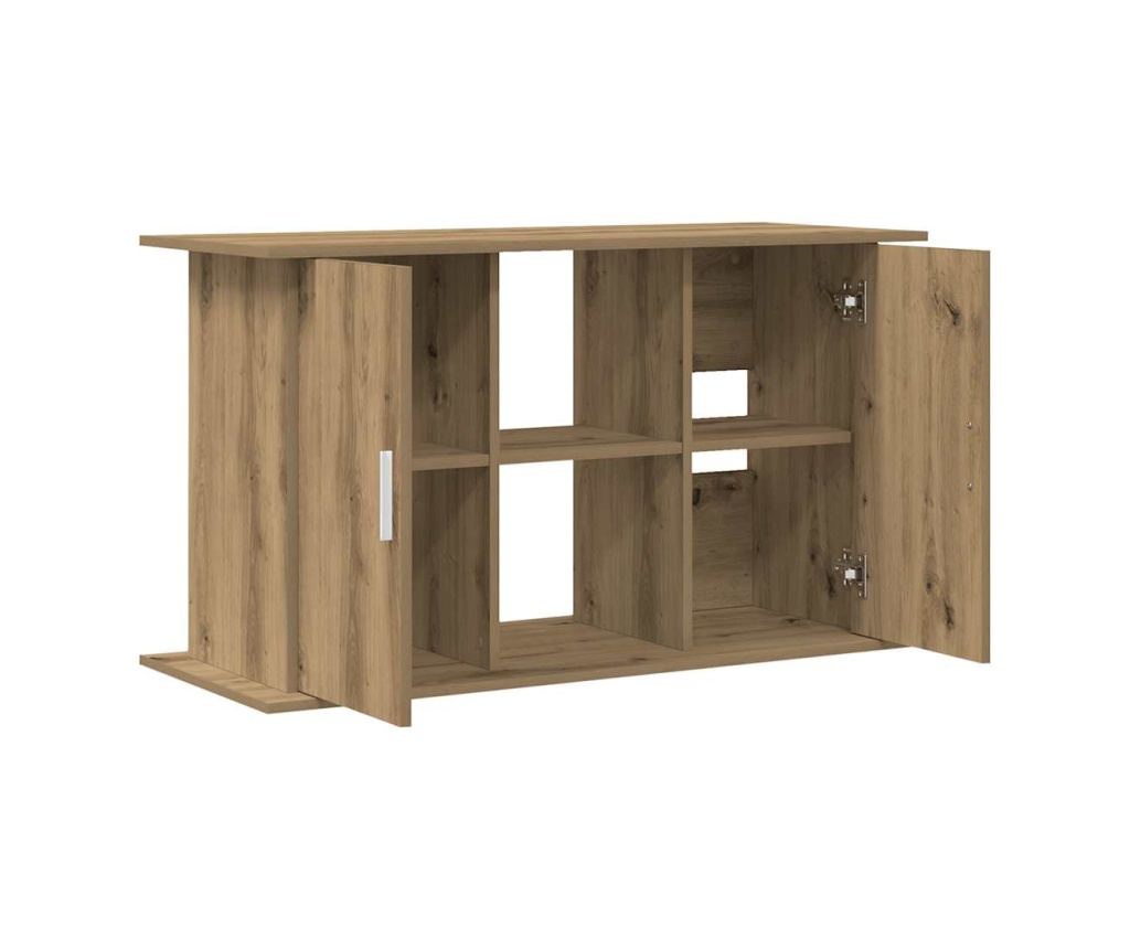 Стойка за аквариум, дъб, 101x41x58 см, инженерно дърво - 7