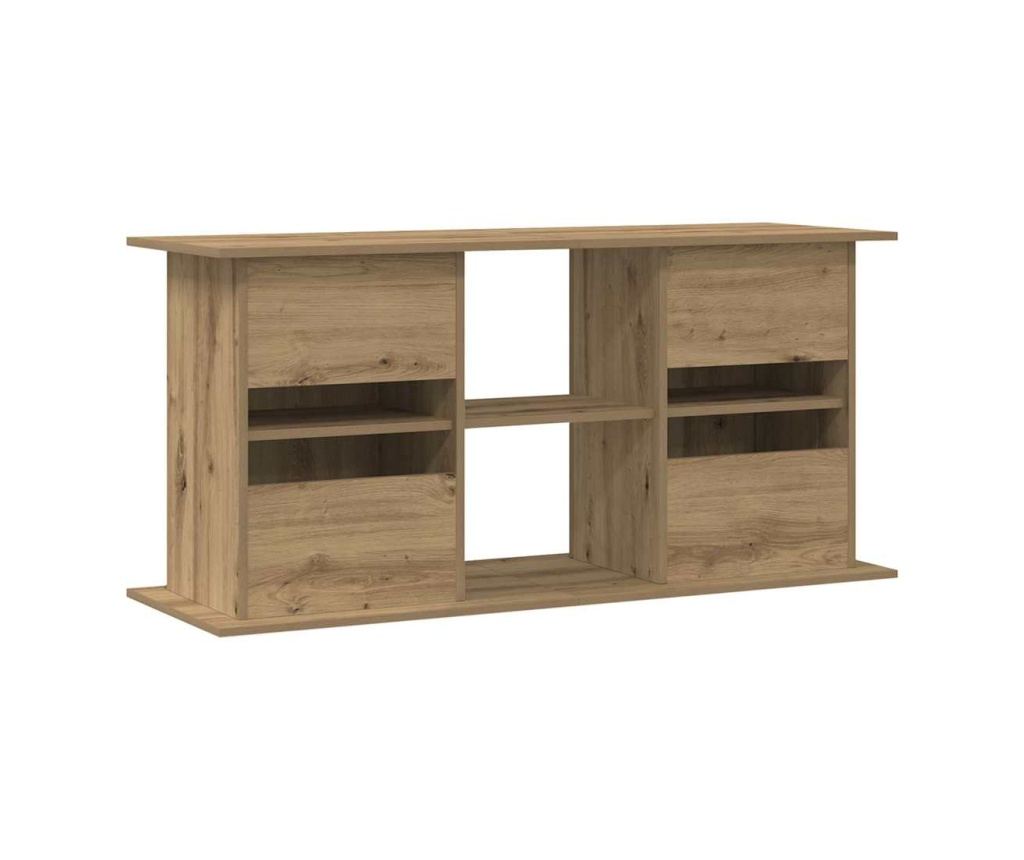 Стойка за аквариум, дъб, 121x41x58 см, инженерно дърво - 6