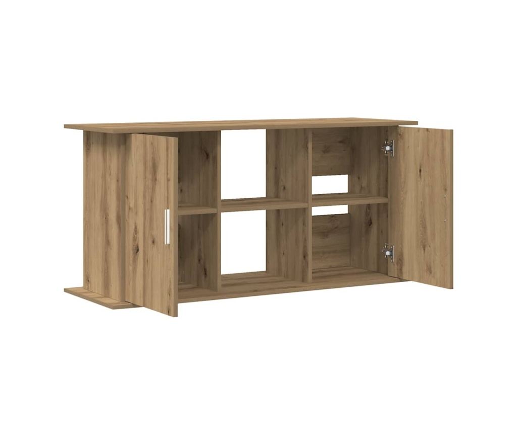 Стойка за аквариум, дъб, 121x41x58 см, инженерно дърво - 7