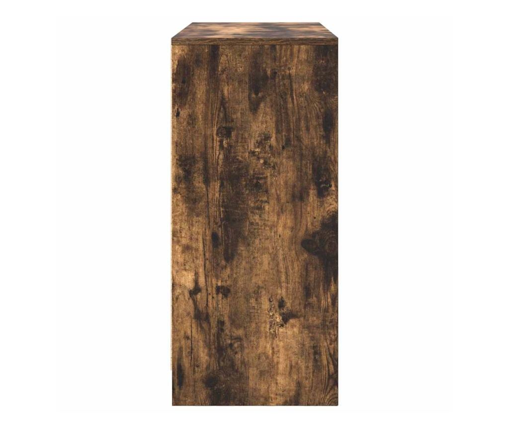 Сайдборд, опушен дъб, 85x34x76 см, инженерно дърво - 7