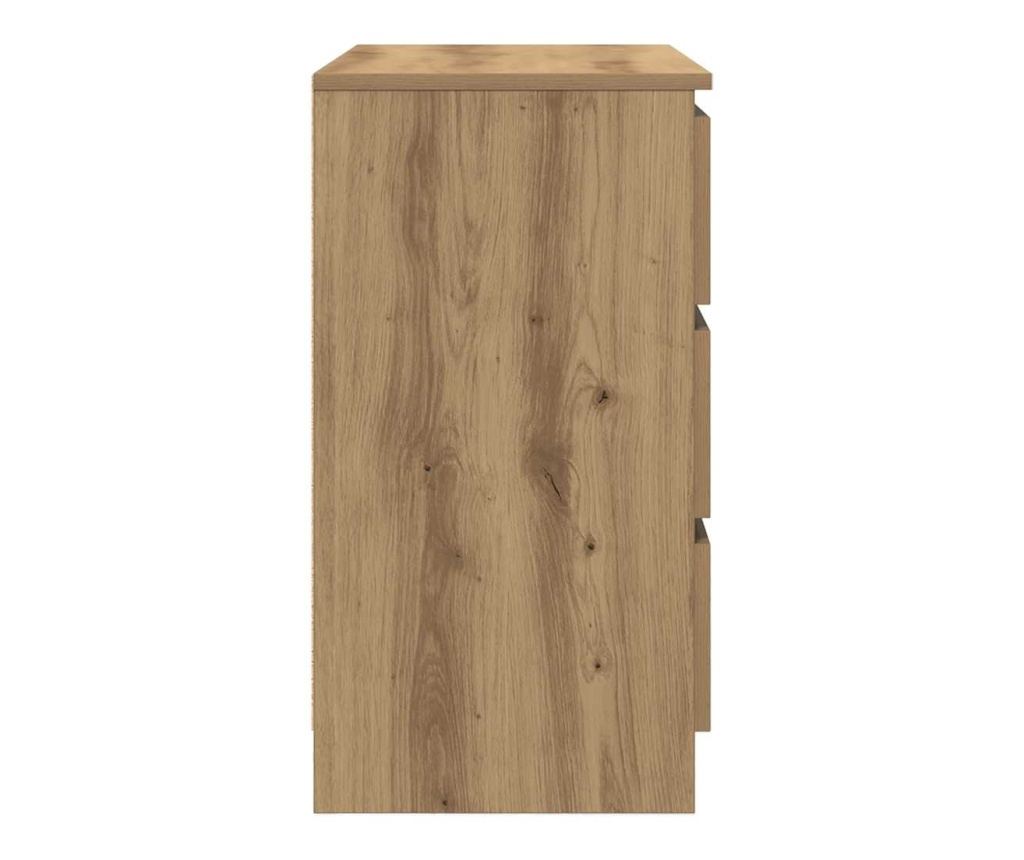 Бюфет с чекмеджета, дъб артизан 71x35x65 см Инженерна дървесина - 7