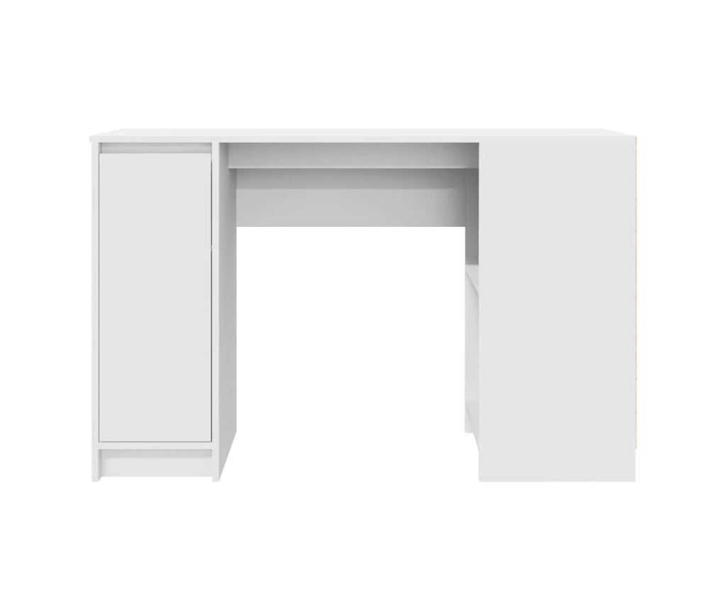Бюро, бяло, 120x42x76 см, инженерно дърво - 6
