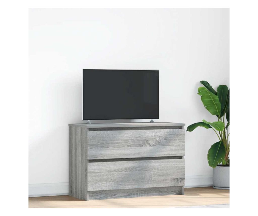 ТВ шкаф Grey Sonoma 80x35x54 cm Инженерна дървесина - 2
