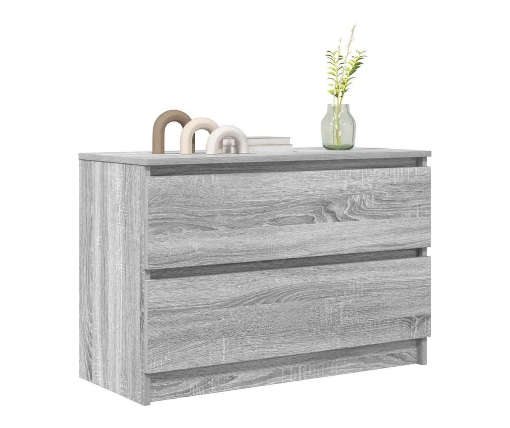 ТВ шкаф Grey Sonoma 80x35x54 cm Инженерна дървесина - 4