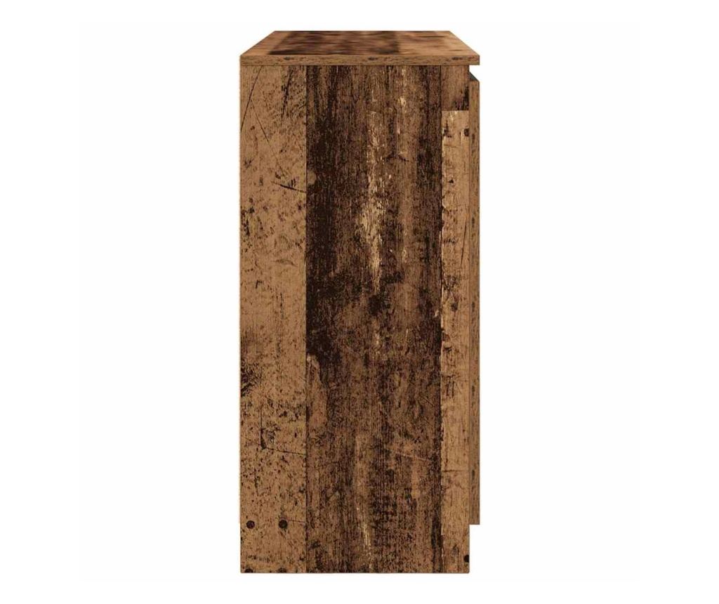 Бюфет с чекмеджета, старо дърво, 100,5x35x76см, инженерно дърво - 7