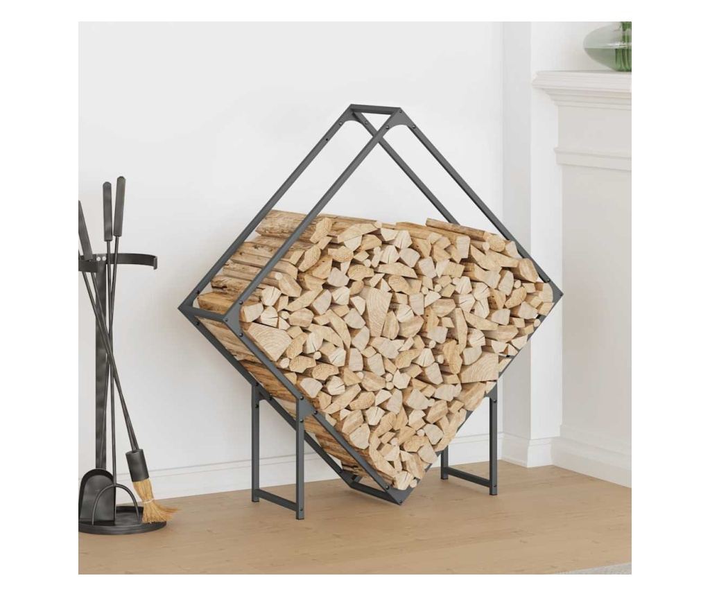 Стелаж за дърва за огрев Антрацит 100x25x100 cm - 2