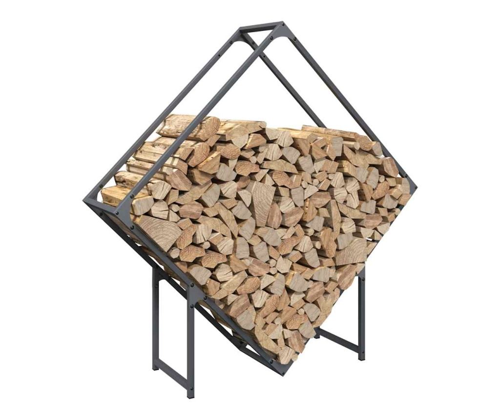 Стелаж за дърва за огрев Антрацит 100x25x100 cm - 4