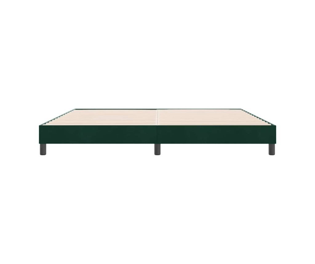 Box Spring легло без матрак Тъмнозелено 180x220 cm кадифе - 5