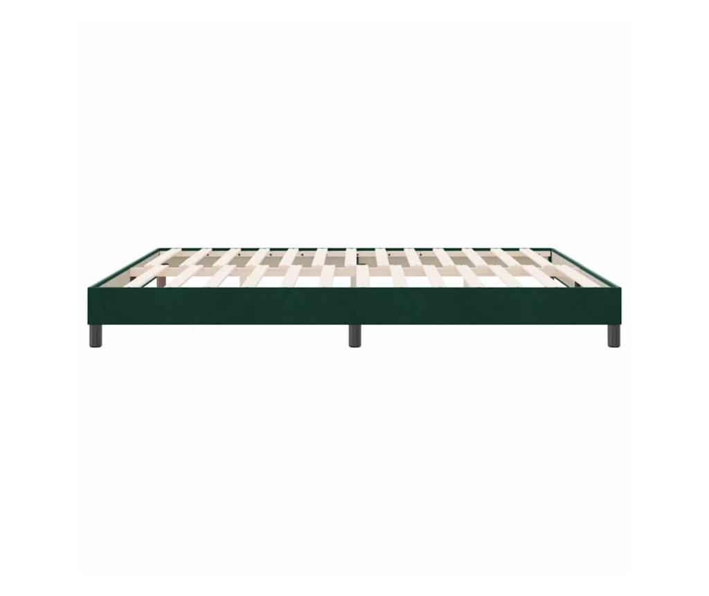 Box Spring легло без матрак Тъмнозелено 180x220 cm кадифе - 6
