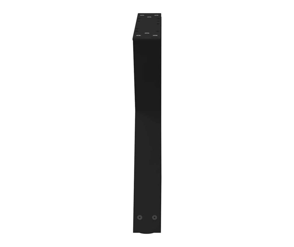 Крака за масичка за кафе, 2 бр., черни, 60 x (42-43,3) см, стомана - 11