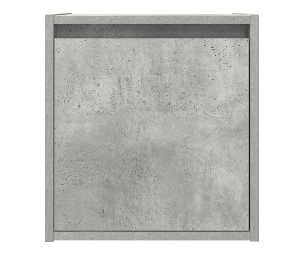 Нощни шкафчета за стенен монтаж 2 бр бетонно сиви 38x34x40 см - 7