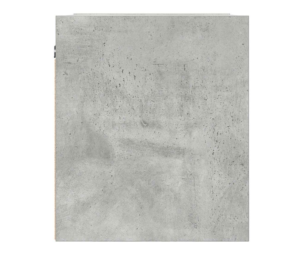 Нощни шкафчета за стенен монтаж 2 бр бетонно сиви 38x34x40 см - 8