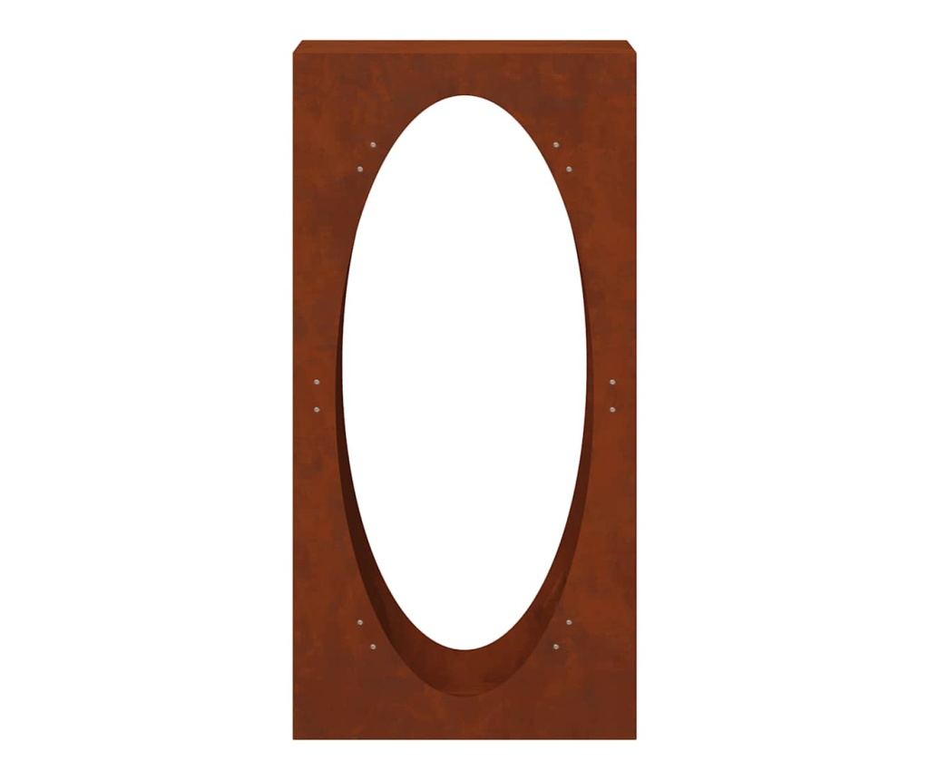Стойка за дърва за огрев 50x23x100 см Патинираща стомана - 6