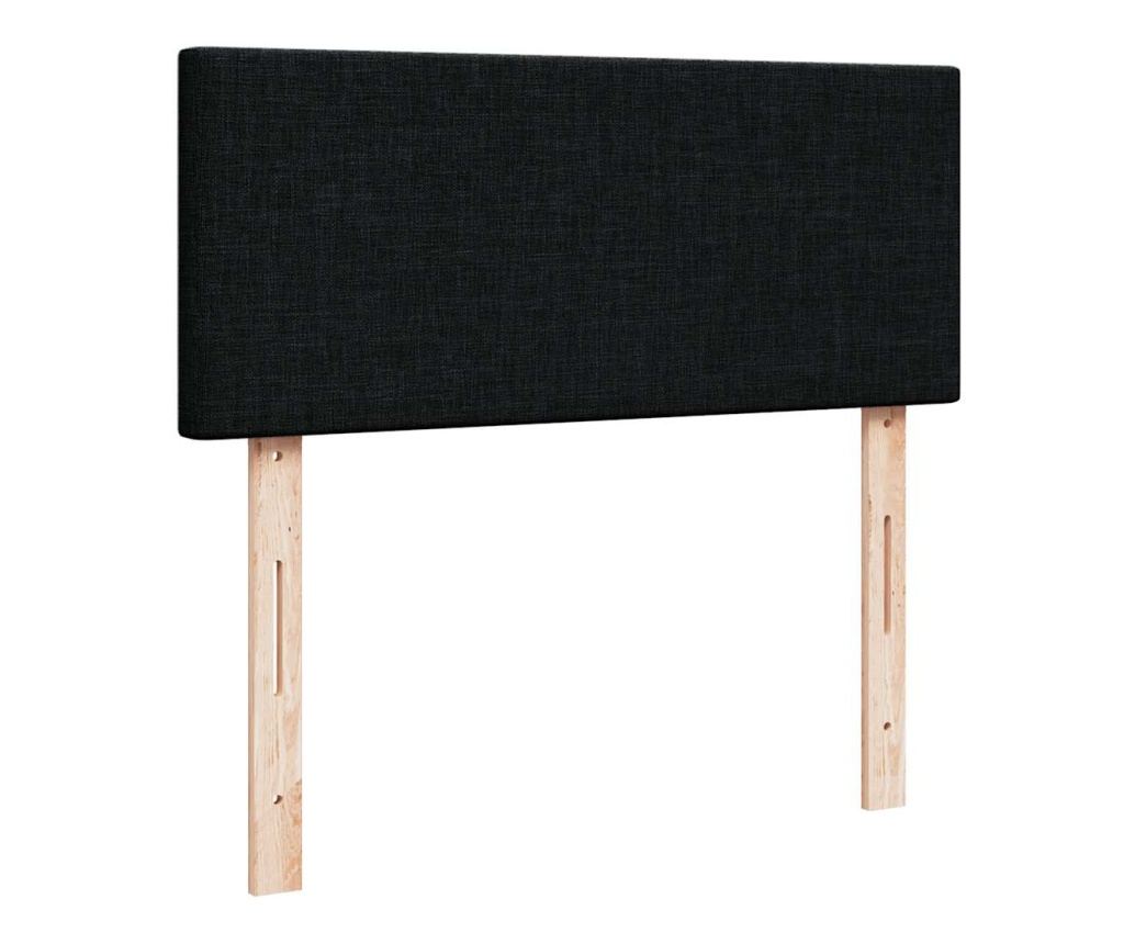 Османска легло с матрак, черно, 120x190 см, плат - 9