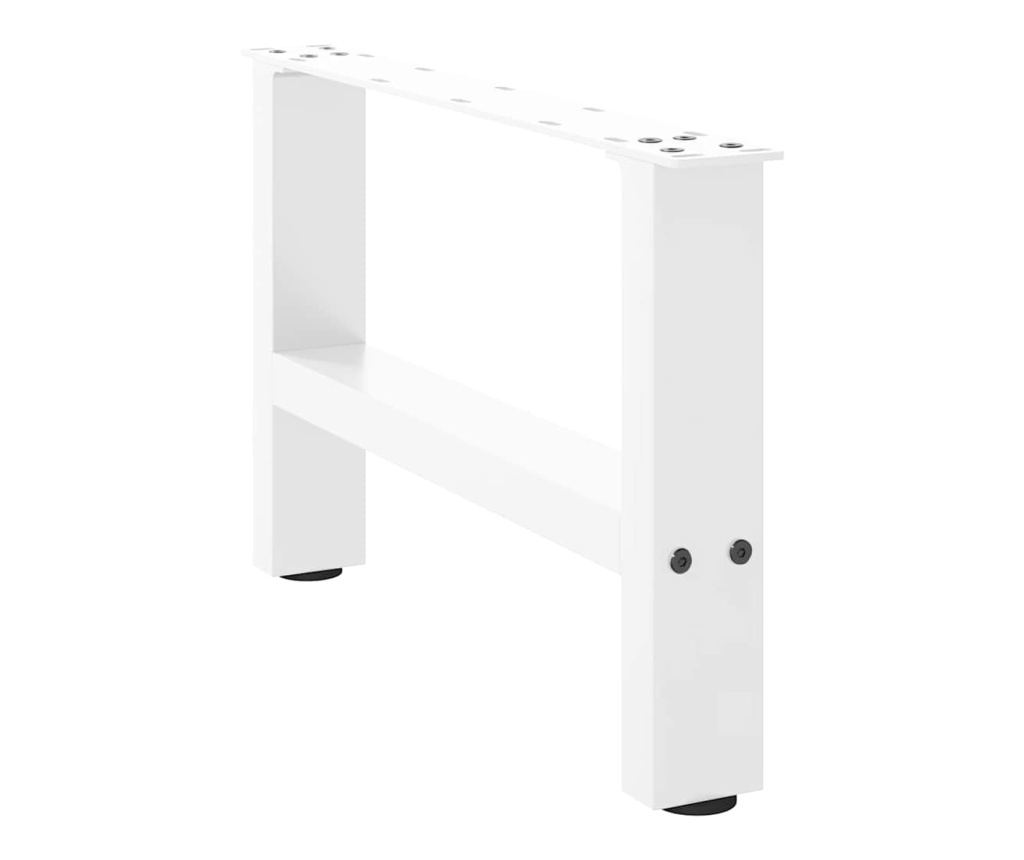 Крака за масичка за кафе, бели, 2 бр., 50 x (30-31) см, стомана - 3