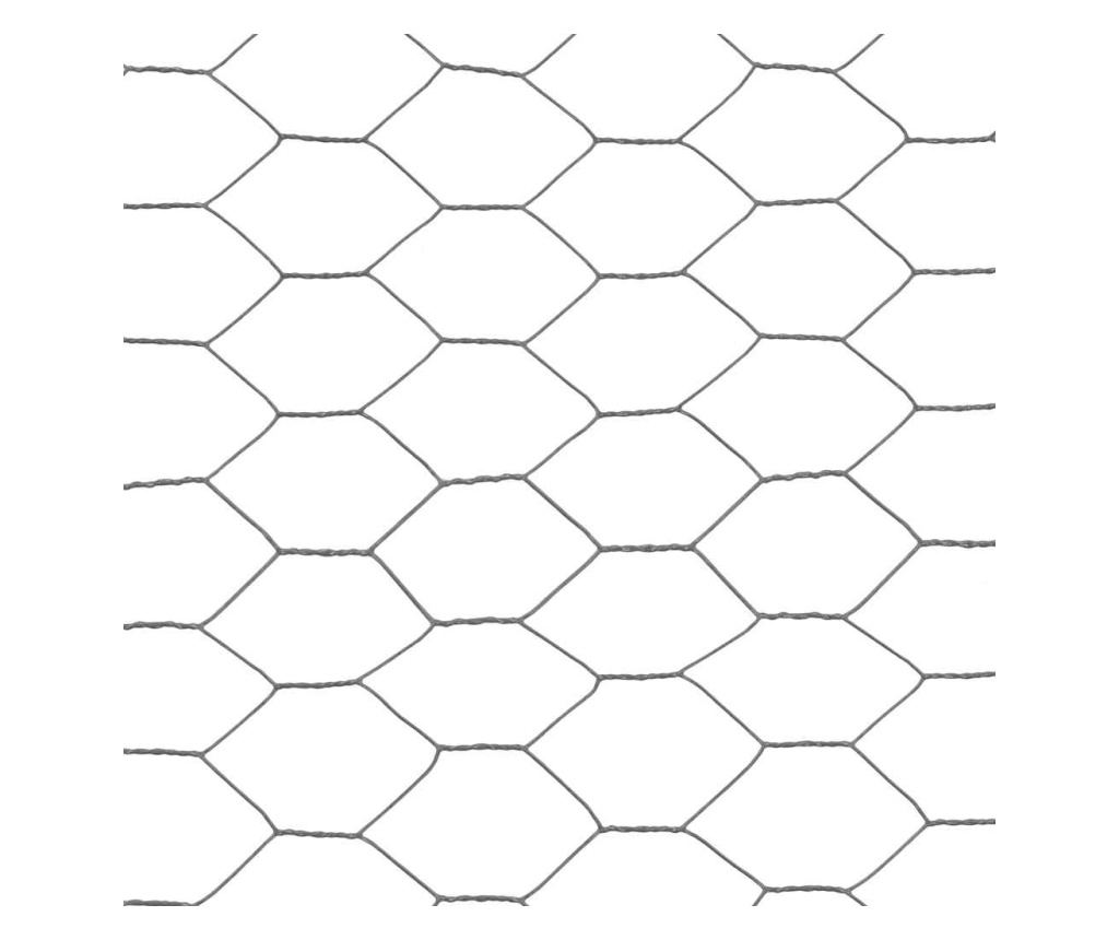 Кокошкарска мрежа, стомана с PVC покритие, 25х1,2 м, сива - 4